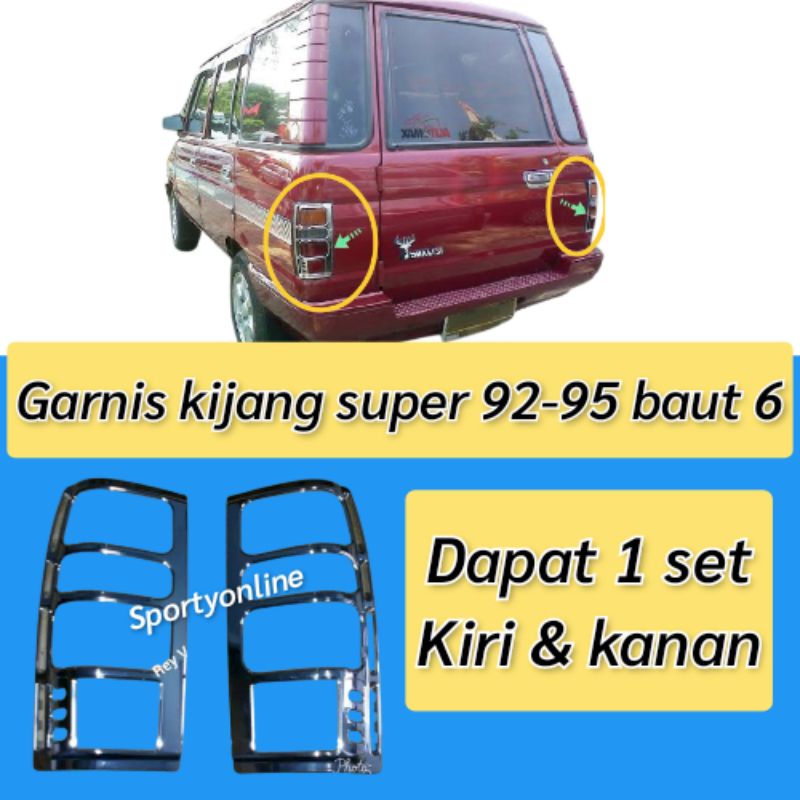 Garnis kijang super 92-95 chrome baut 6