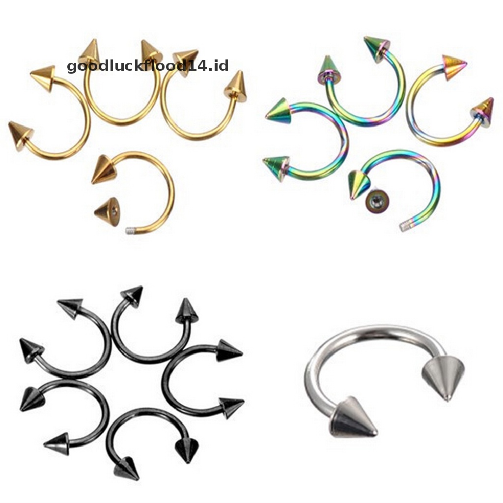 [OOID] 1X Stainless Steel Body Jewelry Horseshoe Nose Piercing Septum Lip Ring New ID