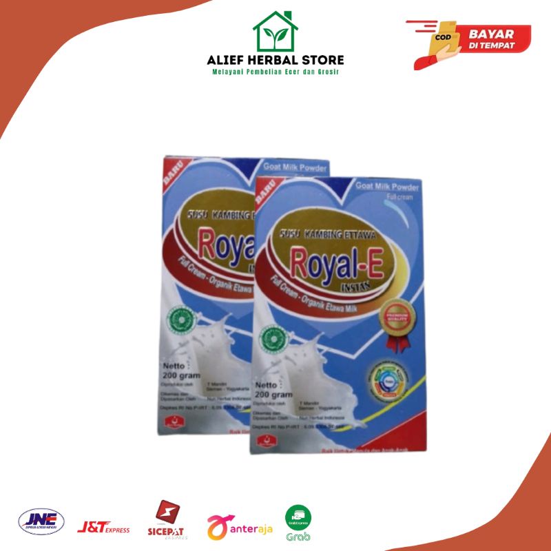 

Susu Kambing Royal E Full Cream 200gr | Susu Bubuk Kambing Etawa Royal E Full Cream