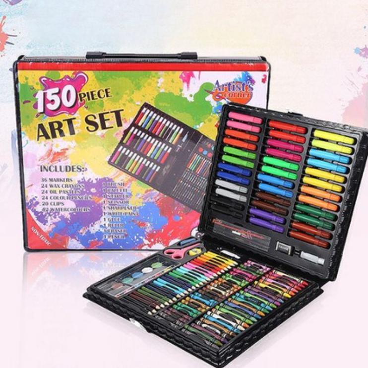 

ZQ7 MM - crayon art set 150 PCS in 1 Art Set Pensil Warna Crayon Full Set Alat Lukis Gulali Books Pencil Menggambar Warna Warni✼ (Serba Murah)Ready ➢