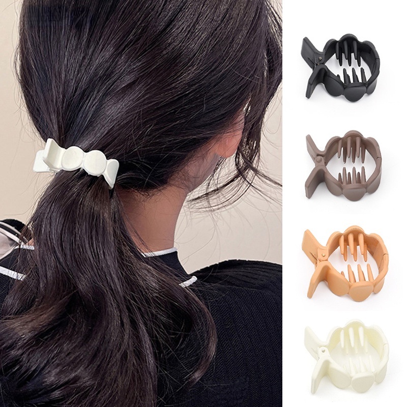 Jepit Rambut Bentuk Bulat Warna Solid Untuk Wanita