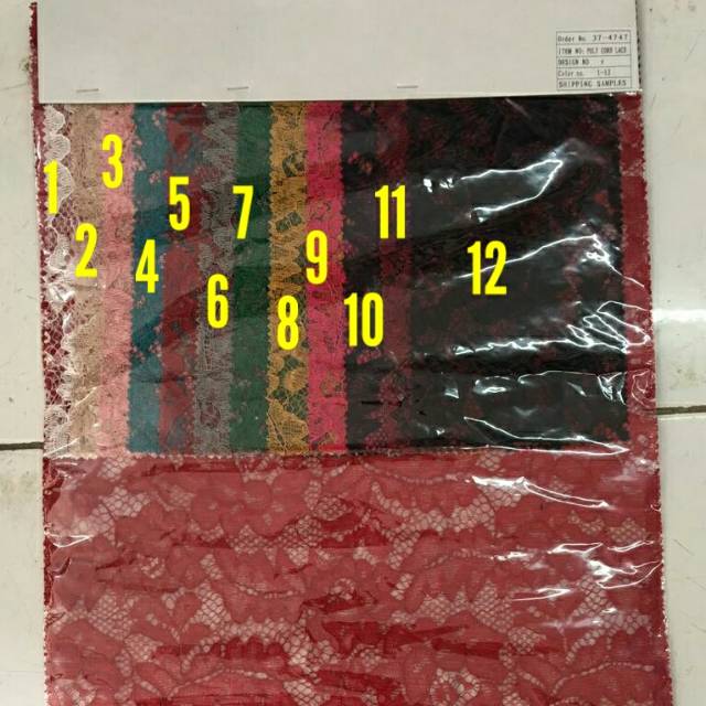 Kain/bahan Brokat Lace Corneli Non Gliter