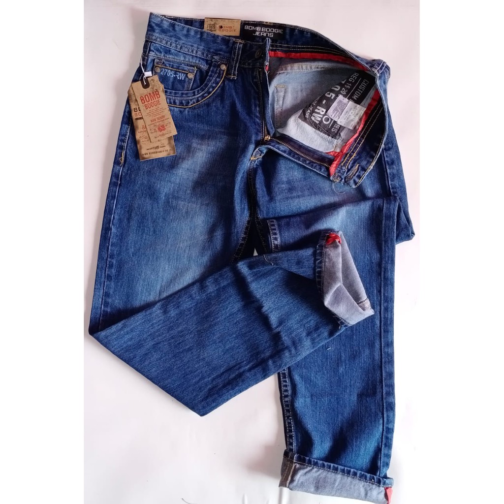 BM-STORE 46 / CELANA BOMBOOGIE 2705 RAW DENIM PREMIUM / CELANA PRIA TERBARU / CELANA SLIMFIT