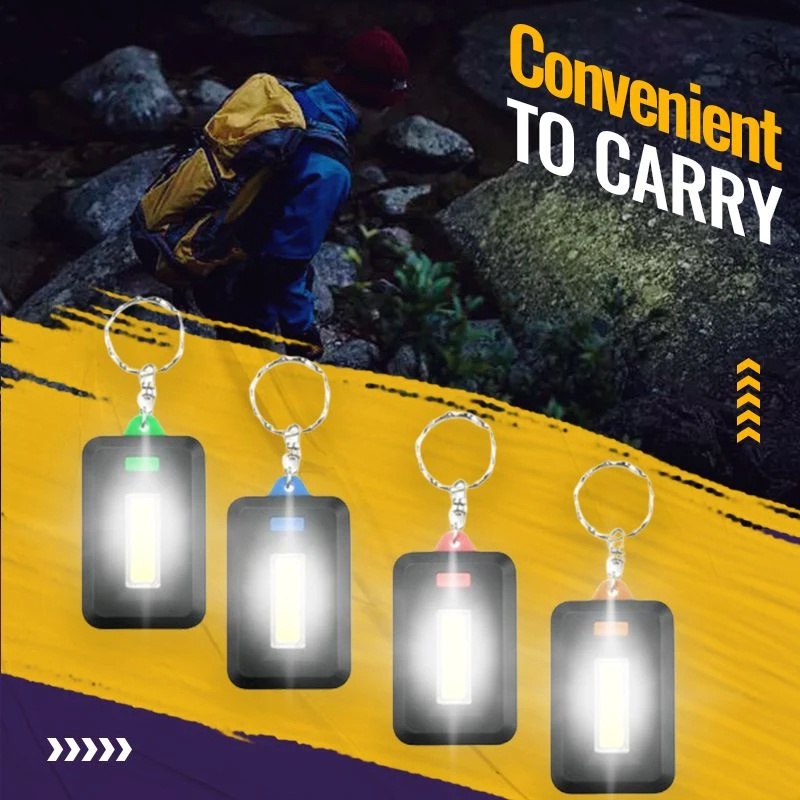 Gantungan Kunci Senter LED Mini Portable Untuk Camping / Hiking / Memancing / Outdoor