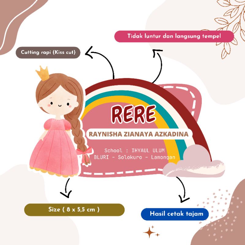 

STICKER NAMA ANAK LUCU TERVIRAL KARAKTER GIRL