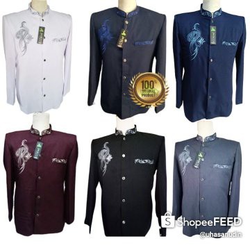 Jasko Tasik bordir Istimewa J19 Jasco pria dewasa baju Koko jas Koko baju lebaran