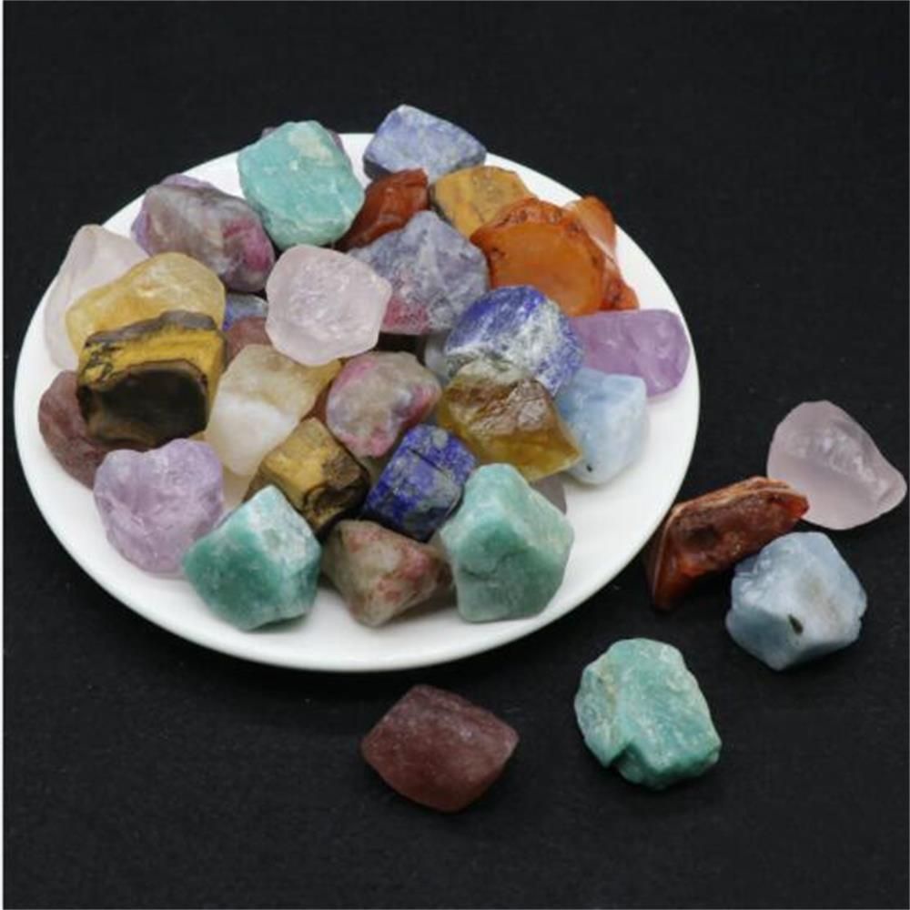 Chookey Ornamen Batu Kristal Mentah Alami Mini Asimetris Warna Putih Untuk Koleksi / Penyembuhan Rock