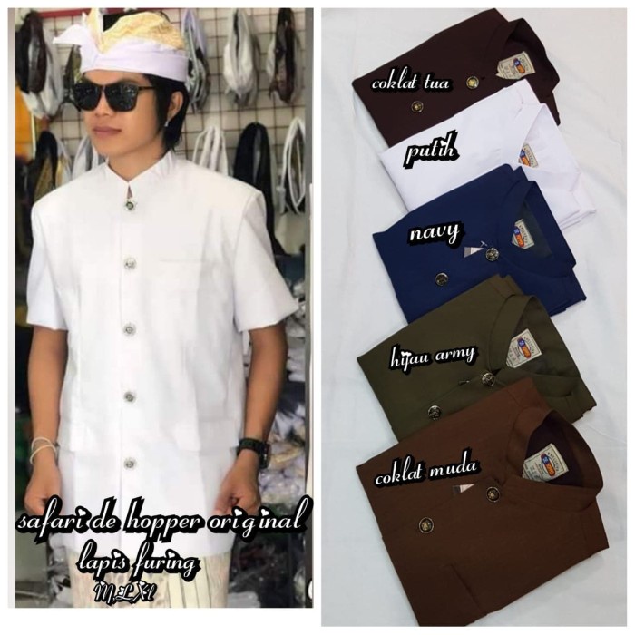 WS BAJU SAFARI BALI PAKAIAN ADAT BALI UNTUK PRIA - set safari