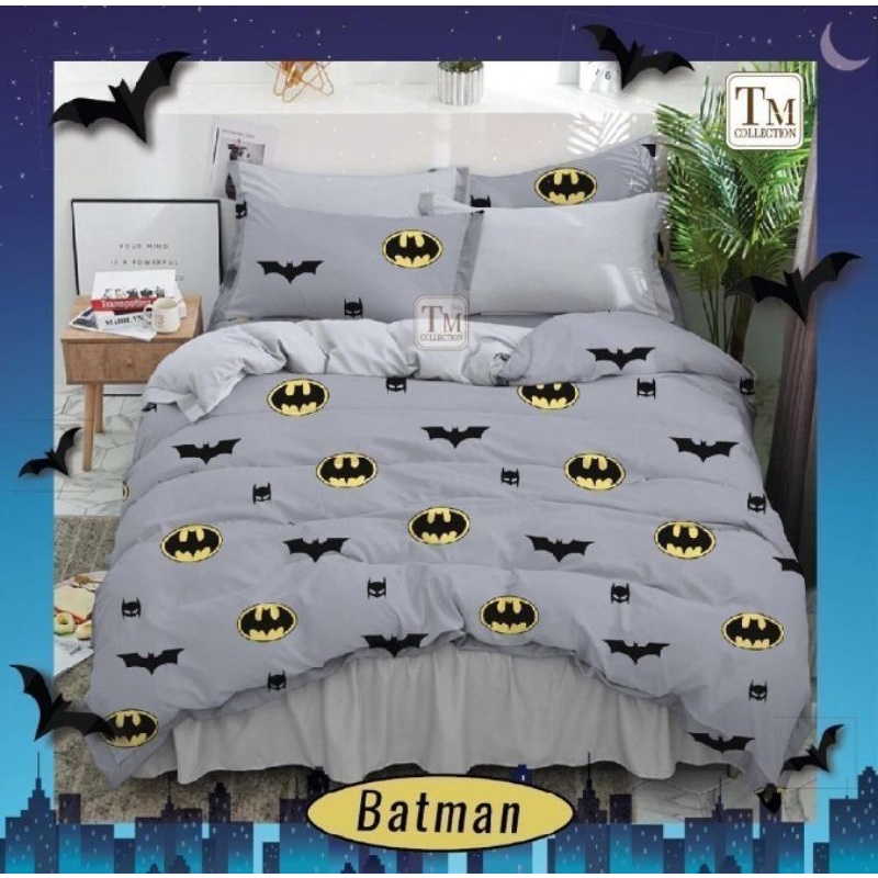 Katun Lokal Original Grade 1 kain Sprei meteran bahan TM Deluxe motif Batman
