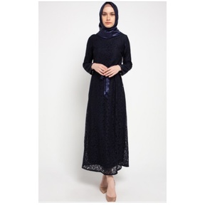 Expand Inshira Brokat navy gamis