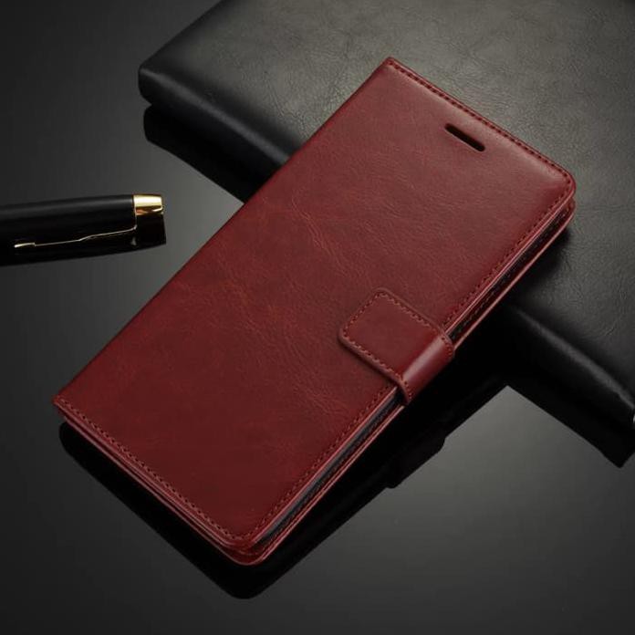 CHASING DAN COVER LEATHER CASE CASING KULIT FLIP WALLET COVER OPPO F1S | F1 S | A59 - HITAM BACA.1