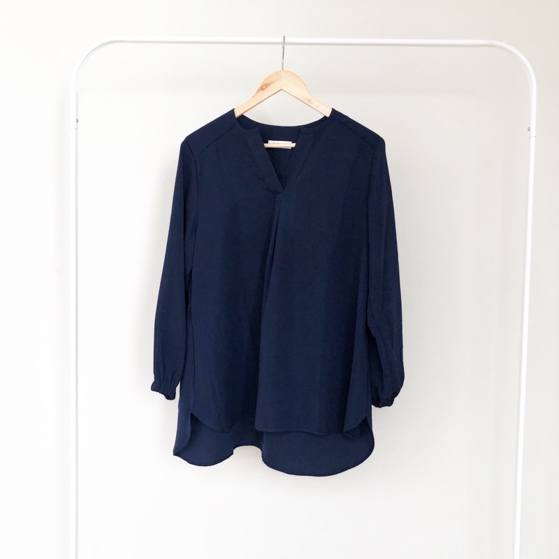 Skipper Blouse + Widepants (dijual terpisah)-Skipper Navy blue