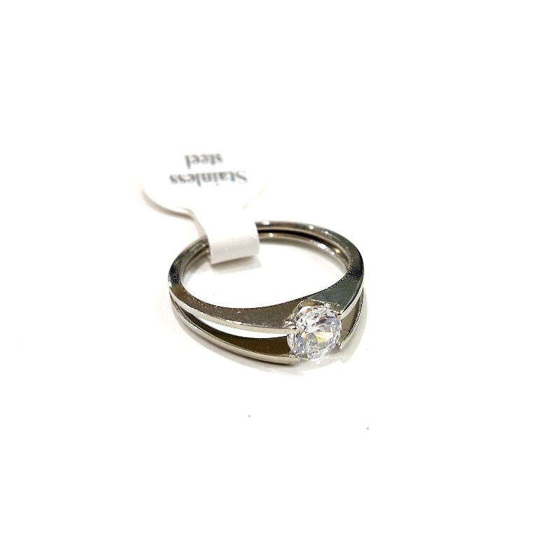 Cincin Titanium Wanita Motif Permata