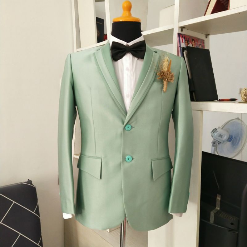 Jas Wedding/jas pengantin/jas formal semiwool - HIJAU WARDAH