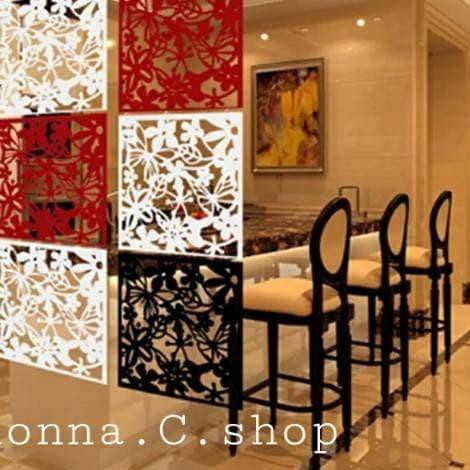 ♥ Dekorasi penyekat ruang vintage bahan PVC(1 set isi 4 1 warna) - Putih ➵