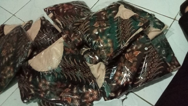 Tey-17 Batik Wanita Asj Sa Hrb026 Kenongo Kemeja Tosca Pendek