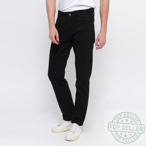 (Celana Murah) Edwin Celana Jeans Milan-018 Regular Fit Pria Panjang warna Black - Hitam, 29 |DXT