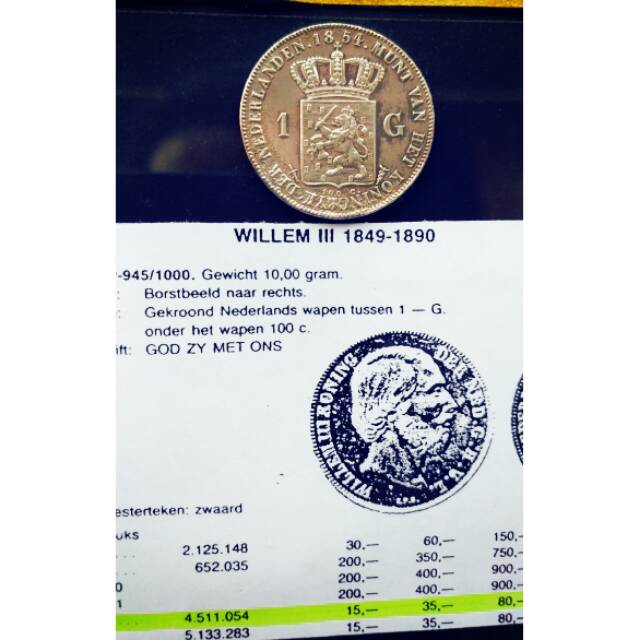 SilverCoin 1G.Willem lll koning