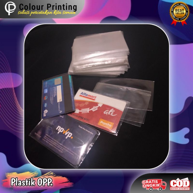 

Plastik pelindung kartu | plastik OPP | plastik pembungkus idcard | Terjangkau