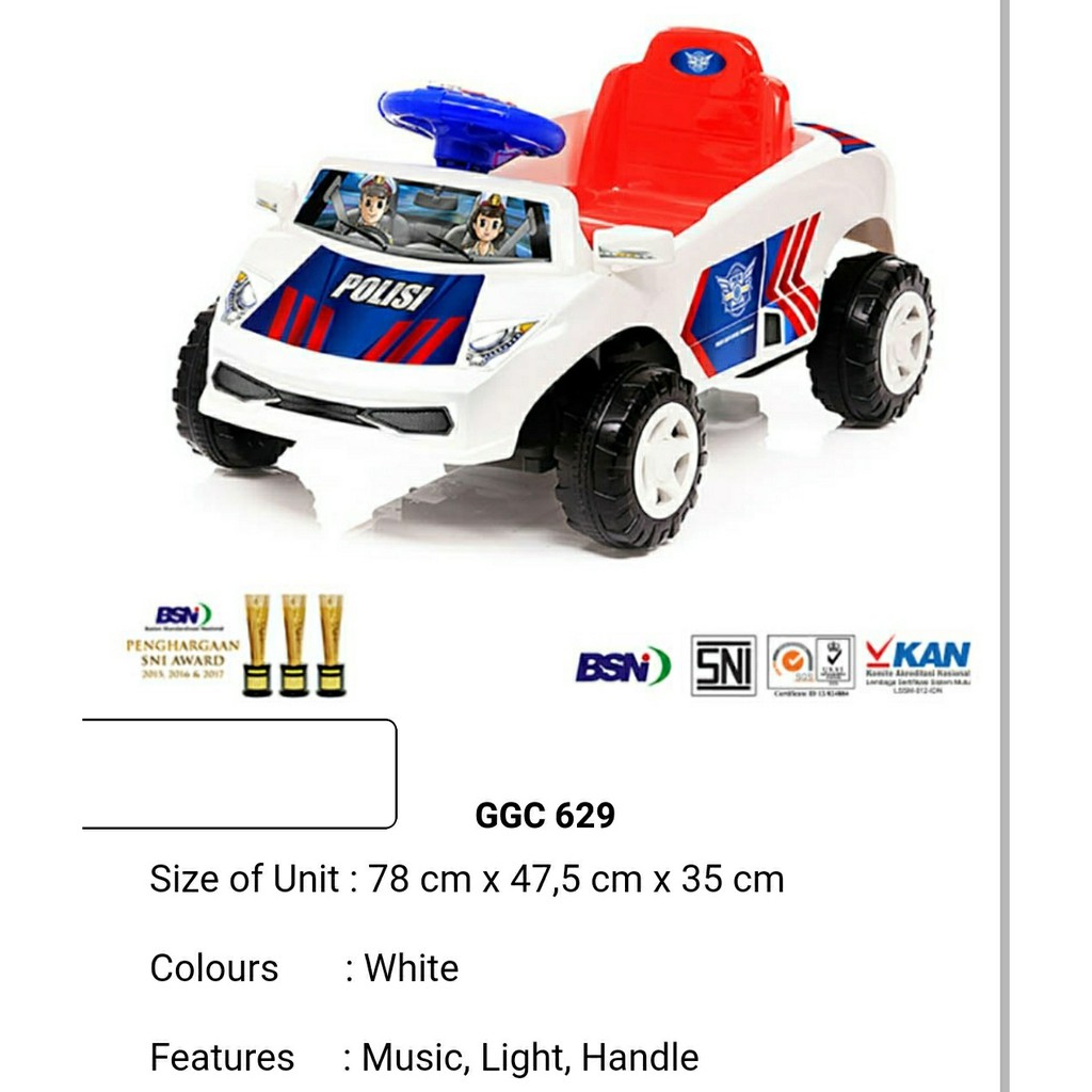 RIDE ON MOBIL DORONG ANAK POLISI BISA DI NAIKIN