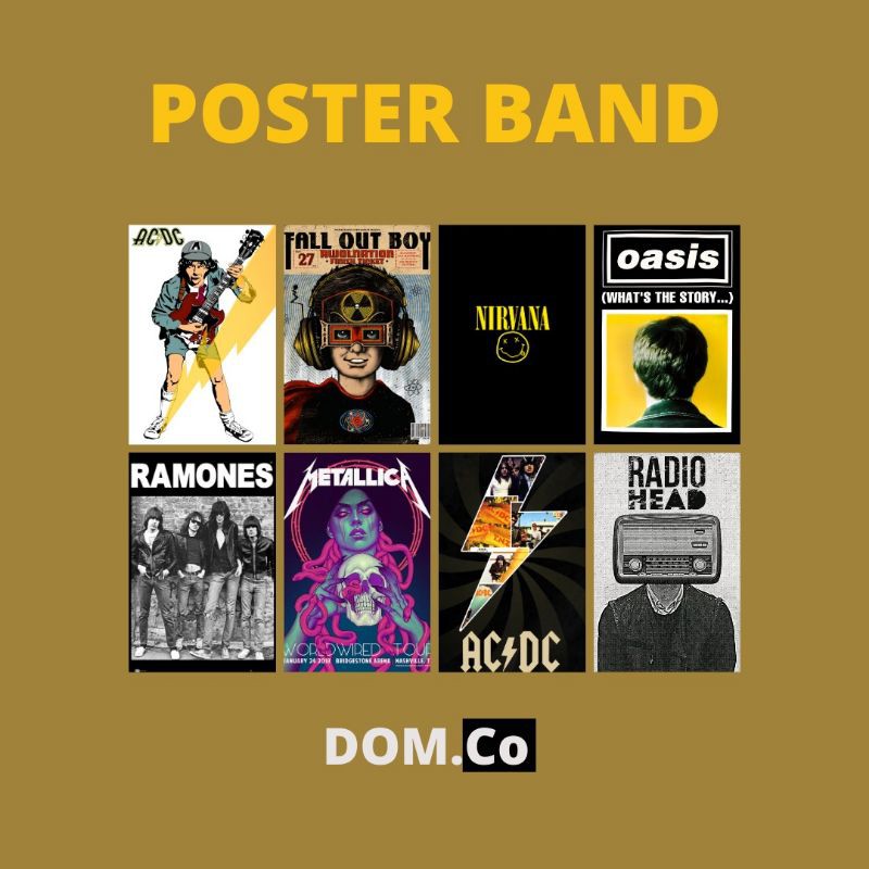 Poster dinding tema band / poster dinding kamar / hiasan dinding kamar