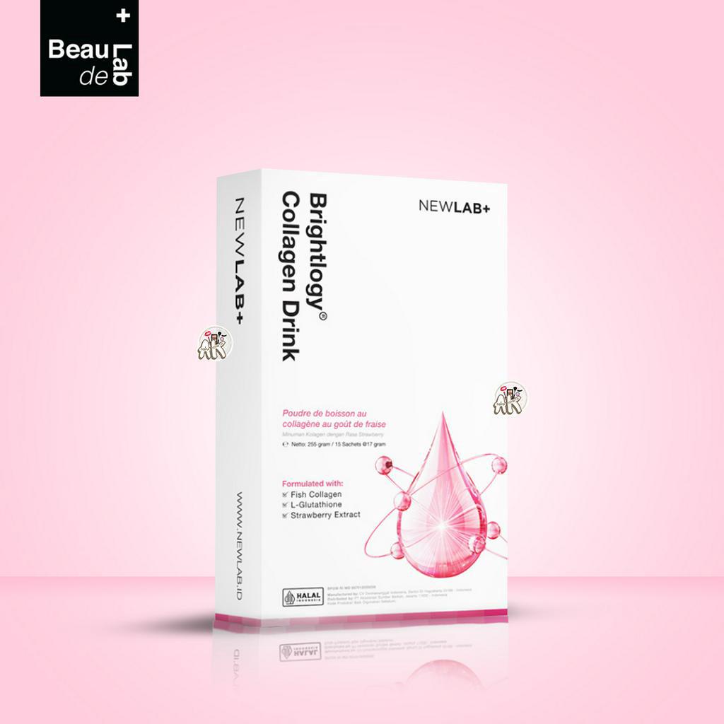 NEWLAB BRIGHTLOGY PREMIUM COLLAGEN POWDER DRINK 255GR ( MINUMAN PEMUTIH KULIT BADAN )