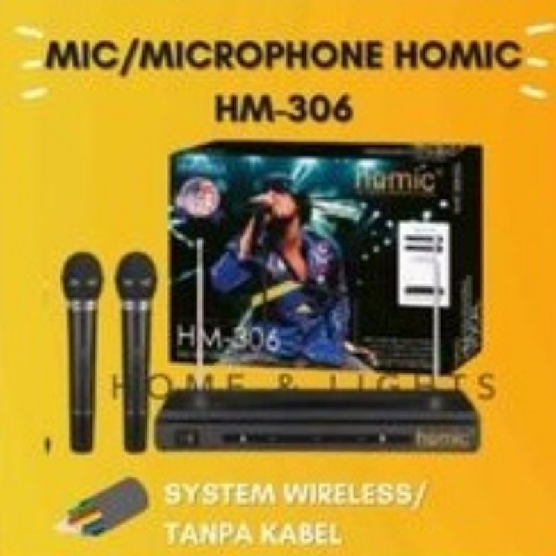 MIC WIRELESS DOBEL MICROPHONE WIRELES DOUBLE HOMIC