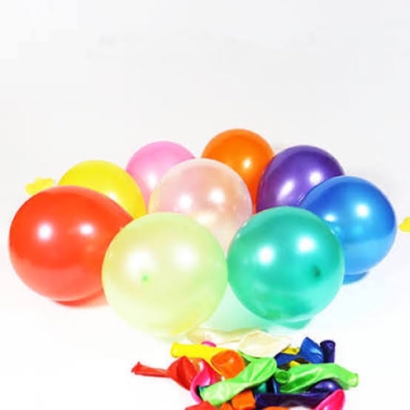 balon metalik kecil isi 10 balon metalic 5 inch set isi 10 pcs balon latex metalik