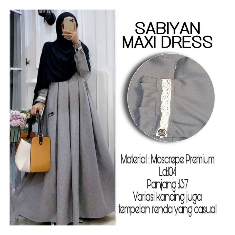 Renda sabyan maxy dress fashion muslim remaja wanita