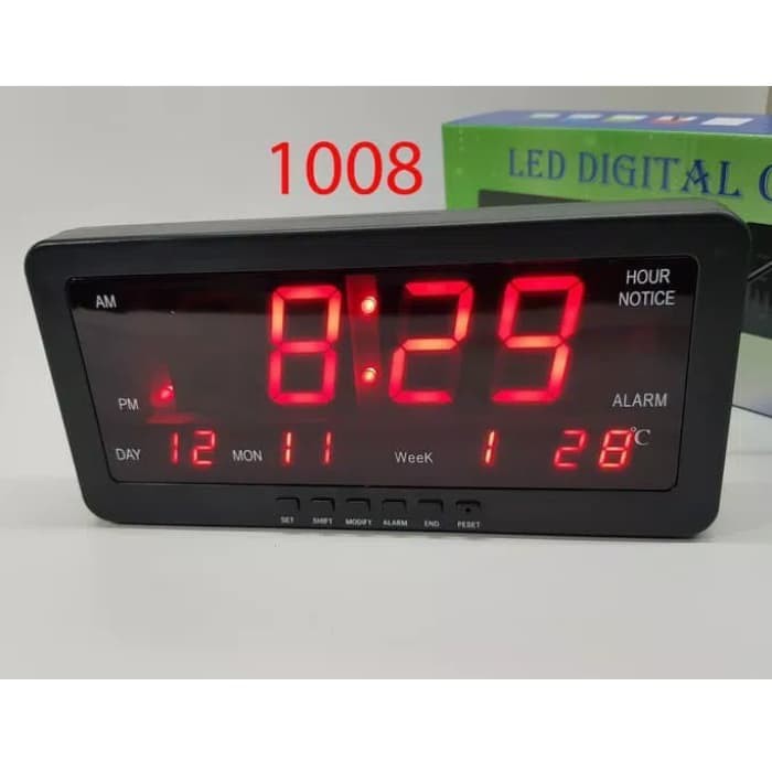 Jam Digital Dinding Meja 1008 Merah