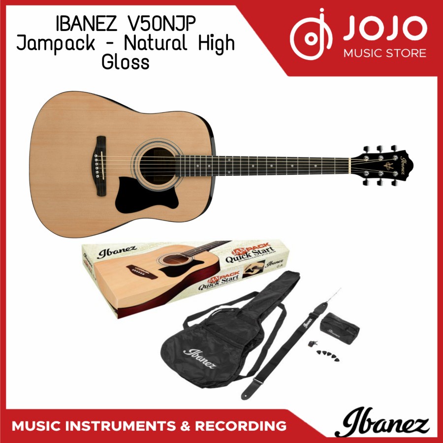 IBANEZ V50NJP Jampack Natural High Gloss - Gitar Akustik