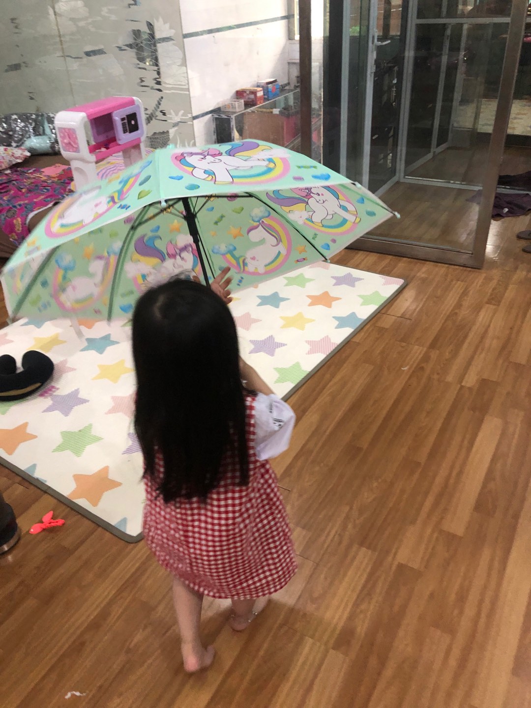 Payung Anak Unicorn / Tongkat / Dof / Plastik - 1171