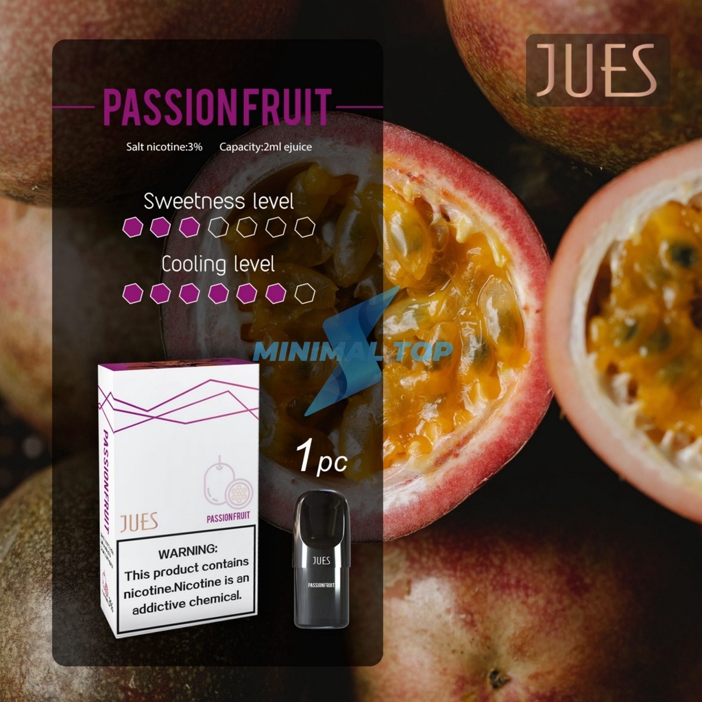 JUES Pods Pro Passion Fruit atau Markisa (Cocok dengan Relx Infinity Essential Phantom)