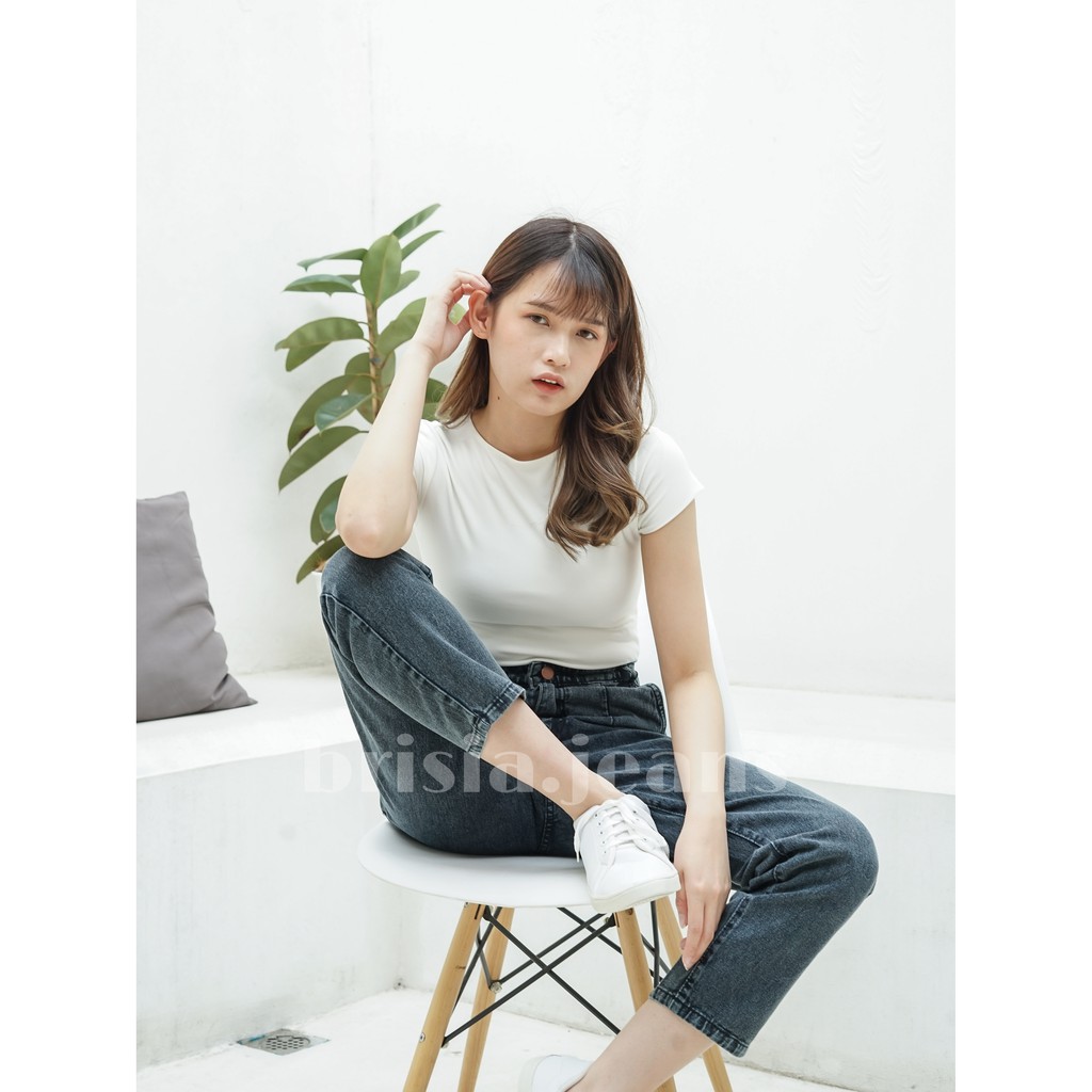 BRISIA JEANS - STELLA Highwaist Boyfriend Jeans - Size 27-34 / Bigsize Jeans Boyfriend