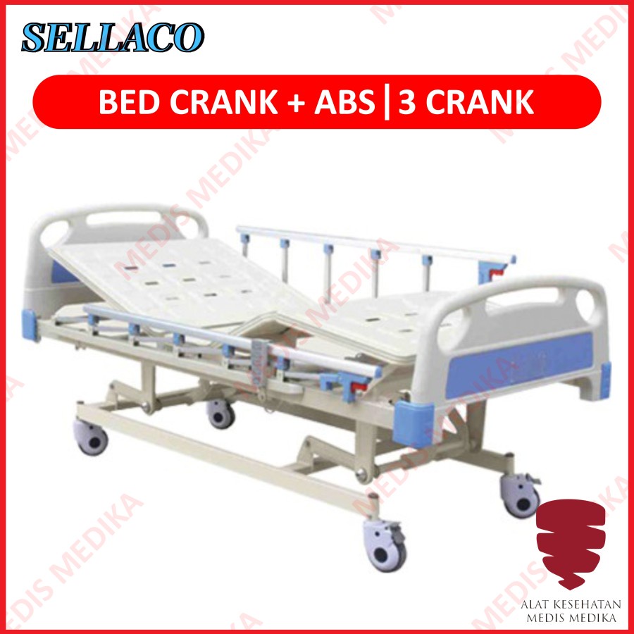 Bed Electric 3 Crank Ranjang Tempat Tidur Pasien Rumah Sakit Hospital