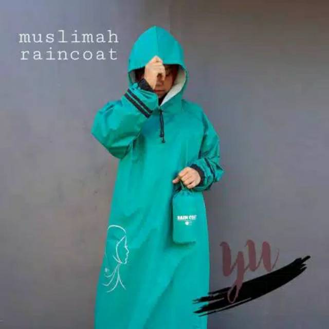 Raincoat Muslimah By Fitri Bahan Parasut Size Jumbo