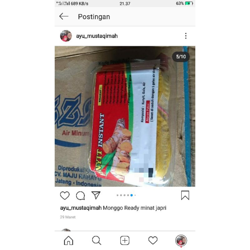

kunyit bubuk instant