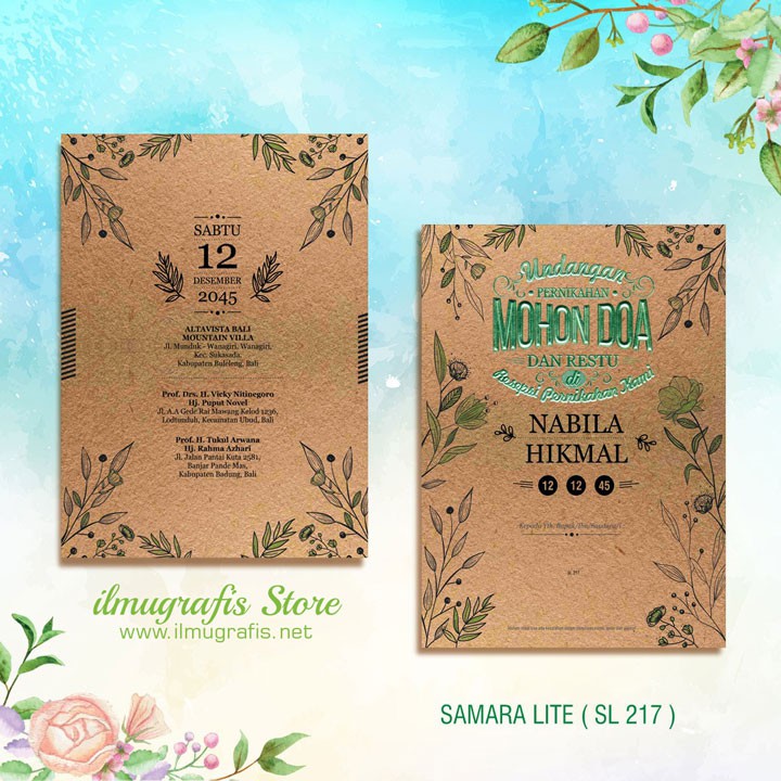 Undangan Pernikahan Murah / Samara Lite 221, 222, 217, 218
