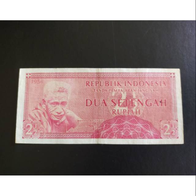 Uang Lama Indonesia 2 ,5 rupiah tahun 1954