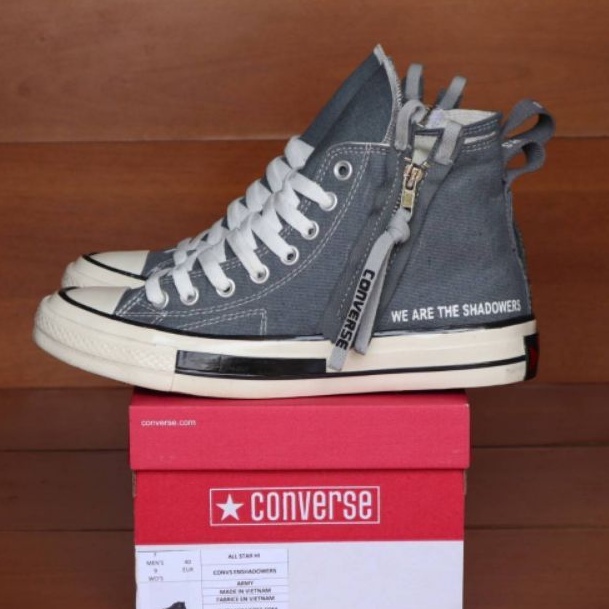 SEPATU PRIA CONVERSE ZIPPER ENSHADOWERS HIGH dk grey import