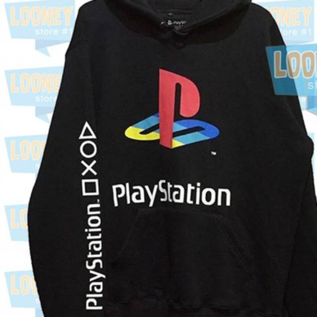 Sweater Hoodie Zipper black PS PlayStation
