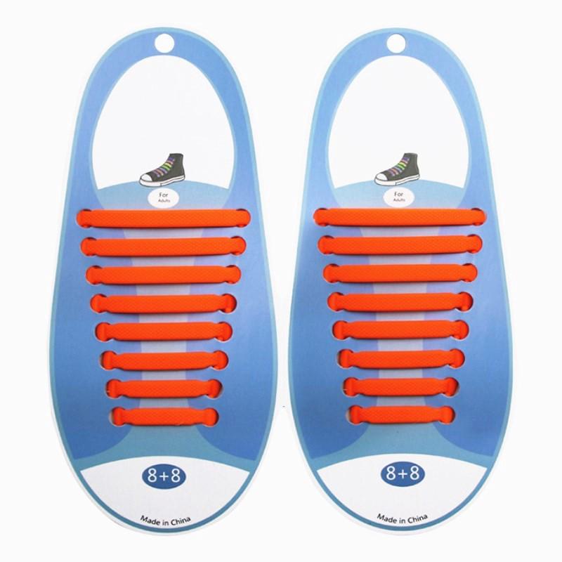 16Pcs Lot Tali Sepatu Elastis  Silikon Kreatif Shopee 