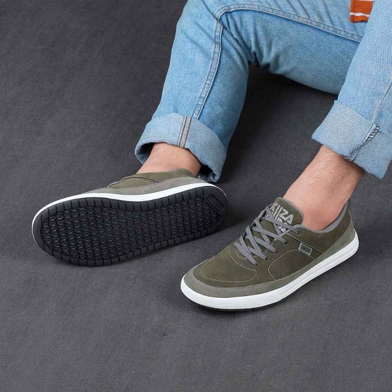 New - Sepatu Casual Sneakers Pria | Sepatu Kets Kulit Suede | Sepatu Cowok Keren Sekolah Kuliah Kerja Original