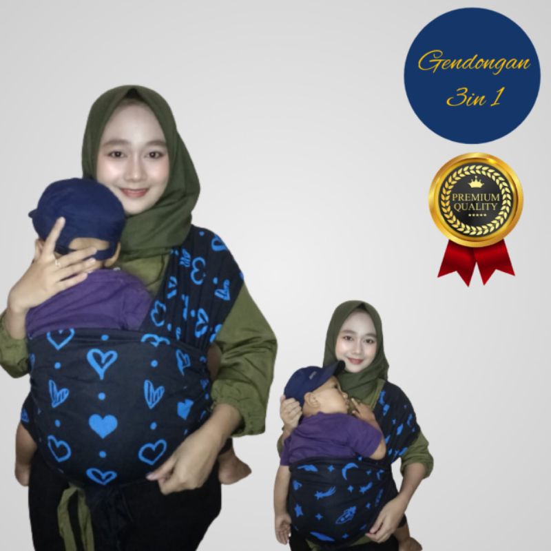 Gendongan Bayi Depan Samping M-Shape 3in1