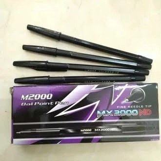 (12pcs) Pulpen Tinta Hitam M2000