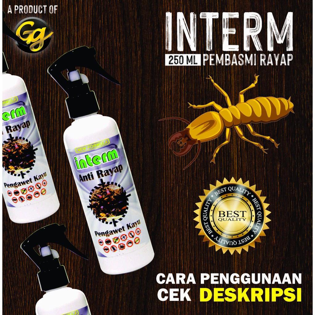 Interm 250ml Anti Rayap Obat Rayap Pengawet Kayu Pembasmi Rayap Racun Rayap