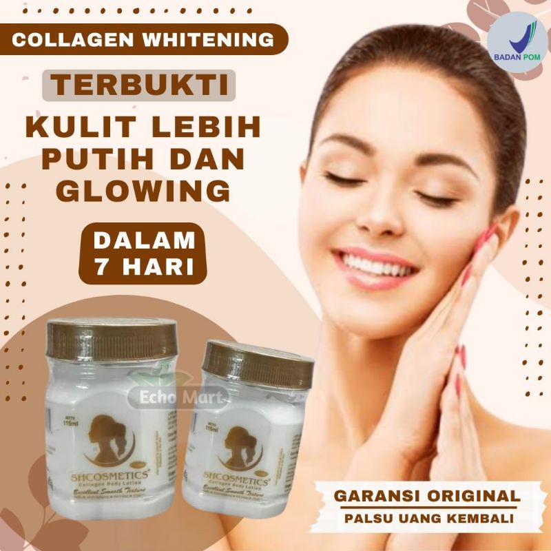 Bibit Collagen SH Cosmetics Original BPOM Whitening Body Lotion Pemutih Badan Kulit Permanen Handbod