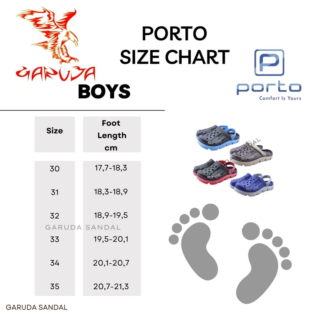 PORTO 1006 Sandal Anak model Baim Bakpao Original