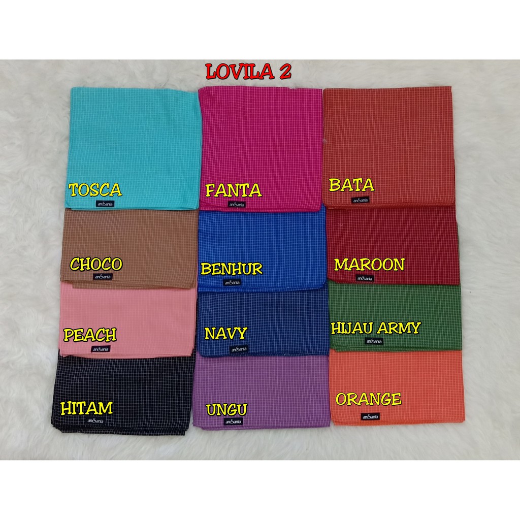 Jilbab / Hijab ANSANIA SAUDIA Rawis Segiempat / Square / Katun Premium LOVILA 2