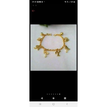 Gelang Ukir Nama Lapis emas